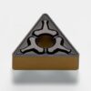 CNC Carbide Inserts TNMG332/TNMG160408-ZTM for Metal Lathe Turning Tools, TiN Coated Carbide Lathe Tools, Semi-Finishing chipbreaker Cutter, 10 PCS
